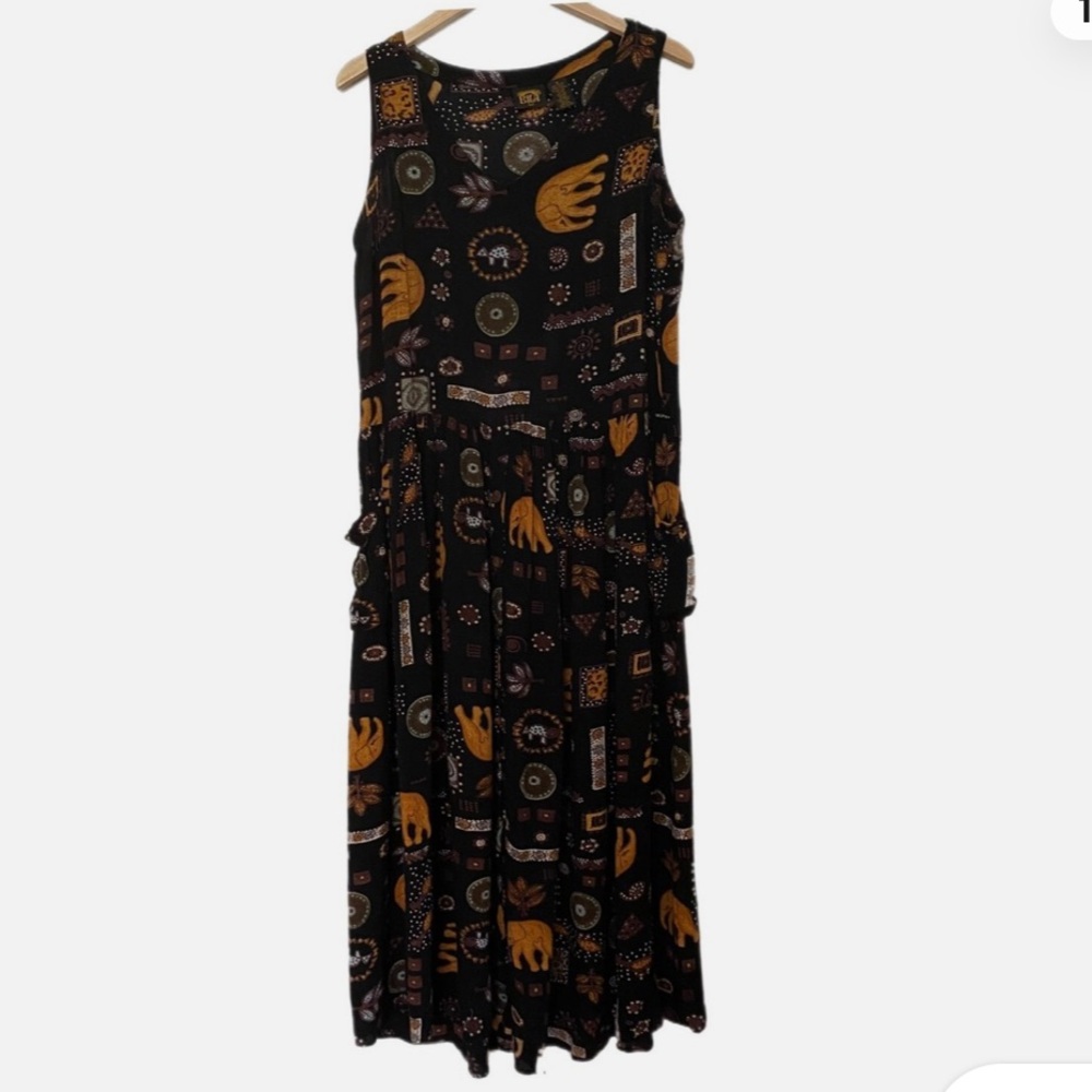 Bila Women's Rayon BEAUTIFUL POCKETS Elephants Bohemian M--i